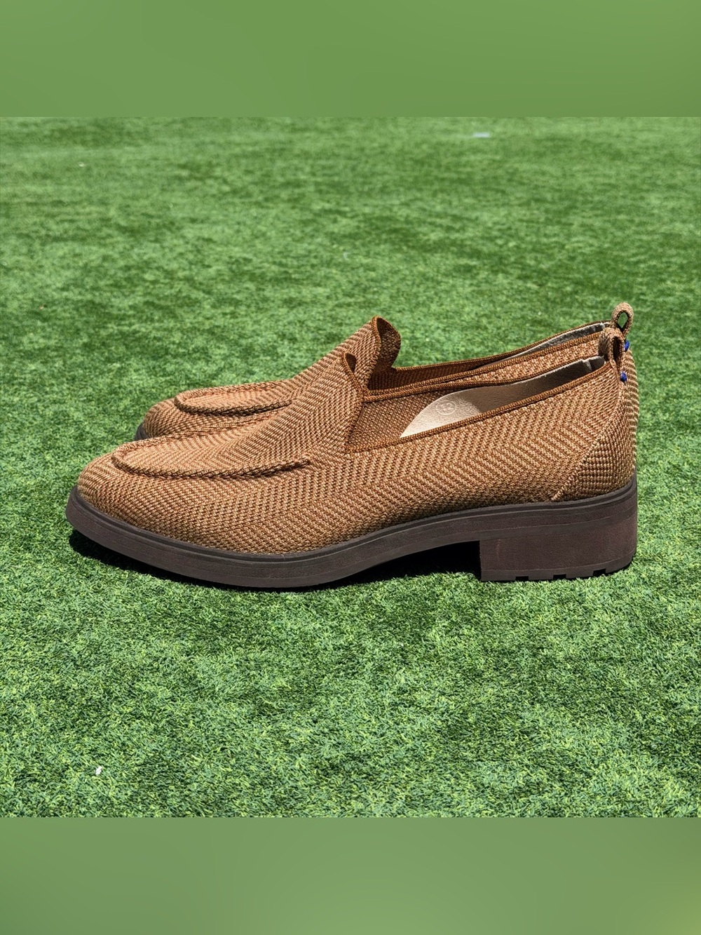 Rothy’s The Lug Loafer Women's Size 12 Brown Casual Formal Herringbone - Picture 4 of 10